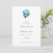 Invitation Blue Hydrangea Grandmillennial (Debout devant)