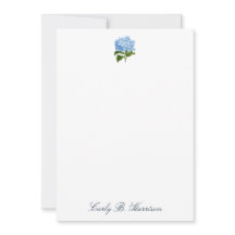 Blue Hydrangea Grandmillennial Note personnalisée