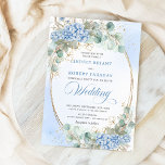 Invitation Blue Hydrangea Greenery Gold Oval Wedding Invite<br><div class="desc">✅ For matching items search 221H in my collections ✅ Elegant watercolor wedding invitation printed with Zazzle’s premium quality, featuring blue hydrangeas, greenery, and a gold oval for a flawless first impression. Make your special day unforgettable with this elegant watercolor wedding invitation, thoughtfully designed to shine with Zazzle’s premium print...</div>
