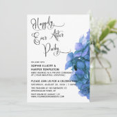 Invitation Blue Hydrangea Heureusement Jamais Après Réception (Debout devant)