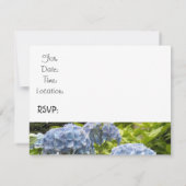 Invitation Blue Hydrangea House Fête de Réchauffement (Dos)