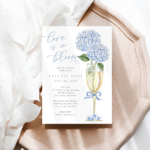 Invitation Blue Hydrangea Love est en Fête des mariées de fle