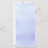 Invitation Blue Hydrangea Mariage Menu ou Fête des mariées (Dos)