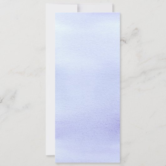 Invitation Blue Hydrangea Mariage Menu ou Fête des mariées (Dos)