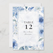 Invitation Blue Hydrangea Moderne Printemps Été Floral Mariag (Devant)