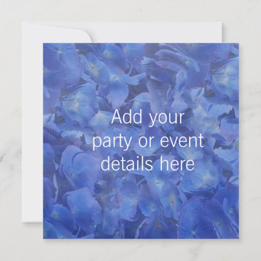 Invitation Blue Hydrangea Party (Dos)