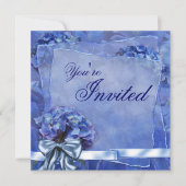 Invitation Blue Hydrangea Party (Devant)