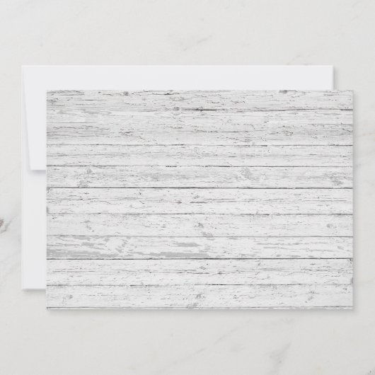 Invitation Blue Hydrangea Rustic Mariage Fête des mariées (Dos)