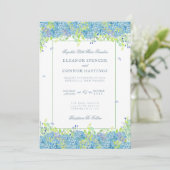 Invitation Blue Hydrangea Sophisticated Mariage (Debout devant)