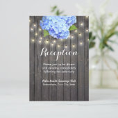 Invitation Blue Hydrangea & String Lights Barre Réception en  (Debout devant)