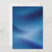 Invitation Blue Hydrangea & String Lights Navy Blue Mariage (Dos)