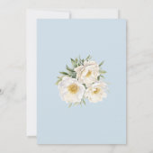 Invitation Blue Hydrangea White Floral Garden Baby shower (Dos)