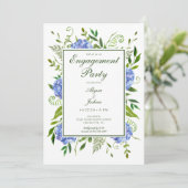 Invitation Blue Hydrangeas (Debout devant)