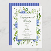 Invitation Blue Hydrangeas (Devant / Derrière)