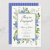 Invitation Blue Hydrangeas (Devant / Derrière)