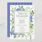 Invitation Blue Hydrangeas (Devant / Derrière)