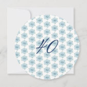 Invitation Blue Hydrangeas 40e fête d'anniversaire surprise (Dos)