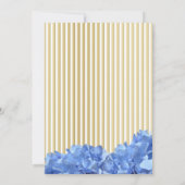 Invitation Blue Hydrangeas 50e anniversaire (Dos)