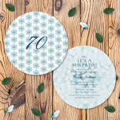 Invitation Blue Hydrangeas 70e fête d'anniversaire surprise