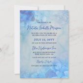 Invitation Blue Hydrangeas Célébration de la vie (Devant)