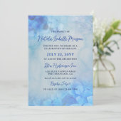 Invitation Blue Hydrangeas Célébration de la vie (Debout devant)