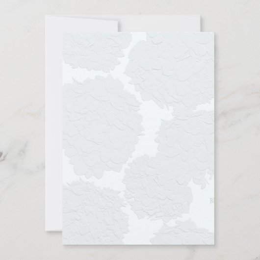 Invitation Blue Hydrangeas Floral Anniversaire (Dos)