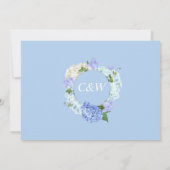 Invitation Blue Hydrangeas Floral Green ENGAGEMENT PARTY (Dos)