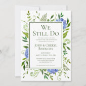 Invitation Blue Hydrangeas Nous Faisons Toujours (Devant)