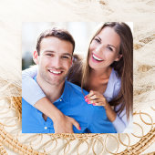 Invitation Blue Hydrangeas Script Photo Rehearer Dîner