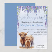 Invitation Blue Hyrdrangeas sans distinction de genre Highlan (Devant / Derrière)