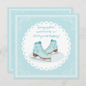 Invitation Blue Ice Skates (Devant / Derrière)