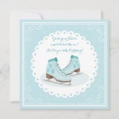 Invitation Blue Ice Skates (Devant)