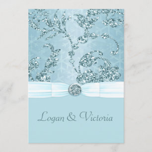 Invitation Blue Ice Sparkland Wonderland Mariage