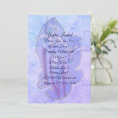 Invitation Blue Iris Floral Art Party (Debout devant)