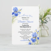 Invitation Blue Iris Something Blue Before I Do Bridal Shower (Debout devant)