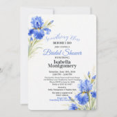 Invitation Blue Iris Something Blue Before I Do Bridal Shower (Devant)