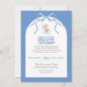 Invitation Blue Islamic Aqiqah for Baby Boy (Devant)