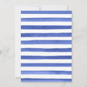 Invitation Blue Jaune Floral Or Unicorne Anniversaire (Dos)