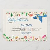 Invitation Blue Jay Bird (Devant / Derrière)