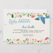 Invitation Blue Jay Bird (Devant)