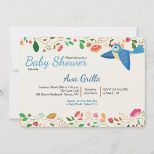 Invitation Blue Jay Bird