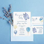 Invitation Blue Jean Baby | Baby shower moderne | ballons gon