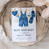 Invitation Blue Jean Baby Baby shower moderne Denim