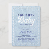 Invitation Blue Jean Baby Boy Baby Shower (Devant)