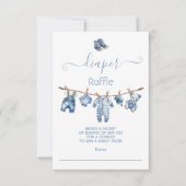 Invitation Blue Jean Baby Denim Raffle de couche (Devant)