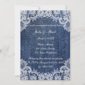 Invitation Blue Jean Denim Et Lace (Devant)