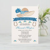 Invitation Blue Kentucky Derby Fête des mariées Casquette à t (Debout devant)