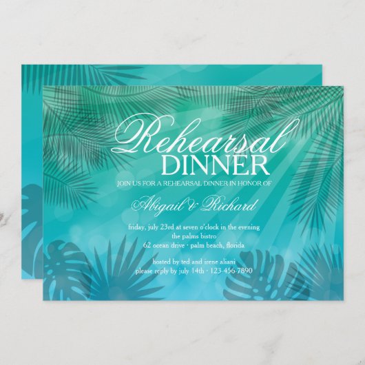 Invitation Blue Lagoon (Devant / Derrière)