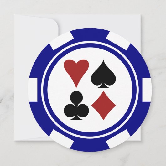 Invitation Blue Las Vegas Mariage Enregistrer La Date Poker C (Dos)