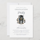 Invitation Blue Laurel Dental Graduation (Devant)
